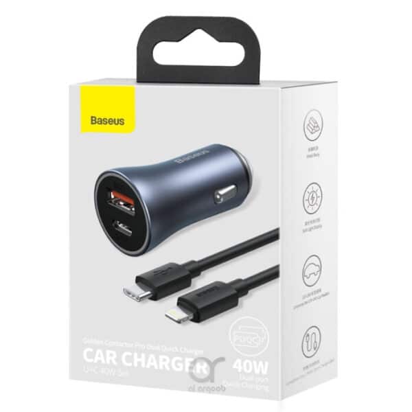 BASEUS GOLDEN CONTACTOR PRO DUAL QUICK CHARGER | CAR CHARGER U+C 40W SET